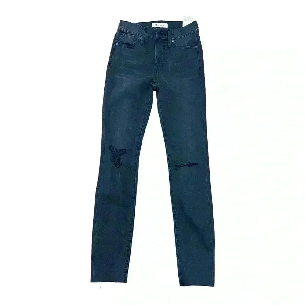 Madewell 9” mid rise skinny jeans new with tags distressed size 24